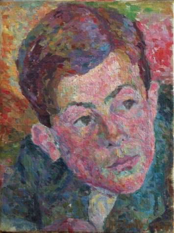 Portrait de Diego, 1919, huile sur toile, 25,5 x 19 cm. Collection Adrien Maeght, Saint-Paul © Succession Giacometti (Fondation Giacometti, Paris et SIAE) 2012. Photo Galerie Maeght, Paris.