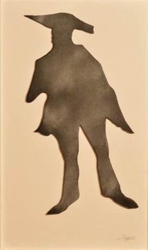 Jean Mas. L’Ombre du Douanier Rousseau, n.d. Technique mixte. 105 x 65 cm