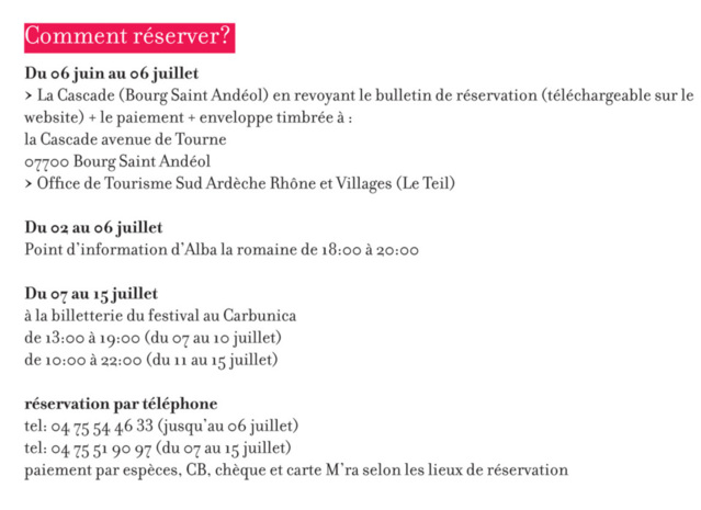 Le Nouveau Festival d’Alba, Alba-la-Romaine, Ardèche, du 11 au 15 juillet 2012