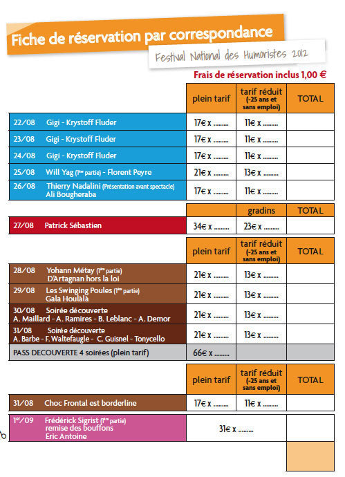 Festival National des Humoristes à Tournon -Tain l’Hermitage, du 22 août au 1er septembre Festival National des Humoristes à Tournon -Tain l’Hermitage, du 22 août au 1er septembre