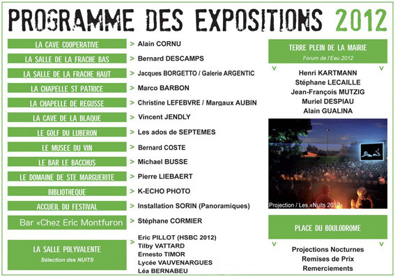 Les « Nuits photographiques de Pierrevert », Alpes de Haute-Provence, du 27 au 29 juillet 2012