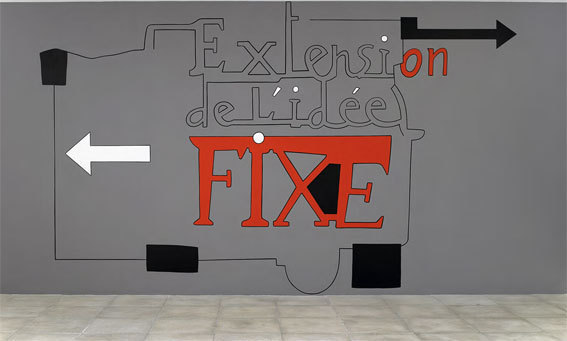 Albérola Jean-Michel Extension de l’idée fixe Mur peint Dimensions variables © François Fernandez Albérola Jean-Michel Extension de l’idée fixe Mur peint Dimensions variables © François Fernandez