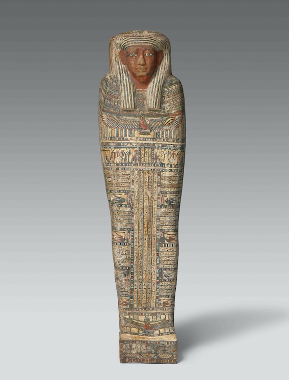 Cercueil intérieur de Ptahirdis, momie et bandelettes © 2019 Musée Granet / Hervé Lewandowski Cercueil intérieur de Ptahirdis, momie et bandelettes © 2019 Musée Granet / Hervé Lewandowski