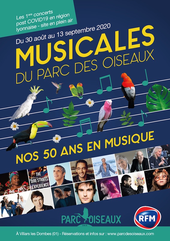 Villars les Dombes, Musicales du Parc des oiseaux. L'édition 2020 aura lieu du 30 août au 15 septembre