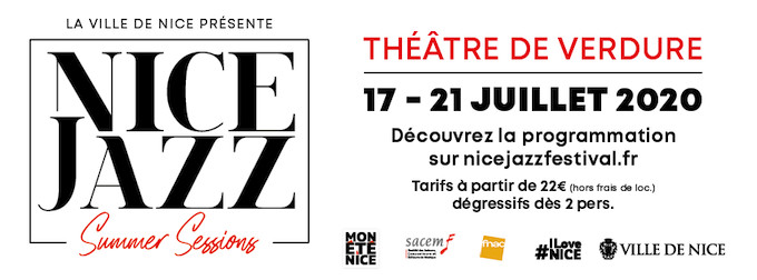 La ville de Nice présente les « Nice Jazz Summer Sessions »  du 17 au 21 juillet 2020 à 21 heures au Théâtre de Verdure