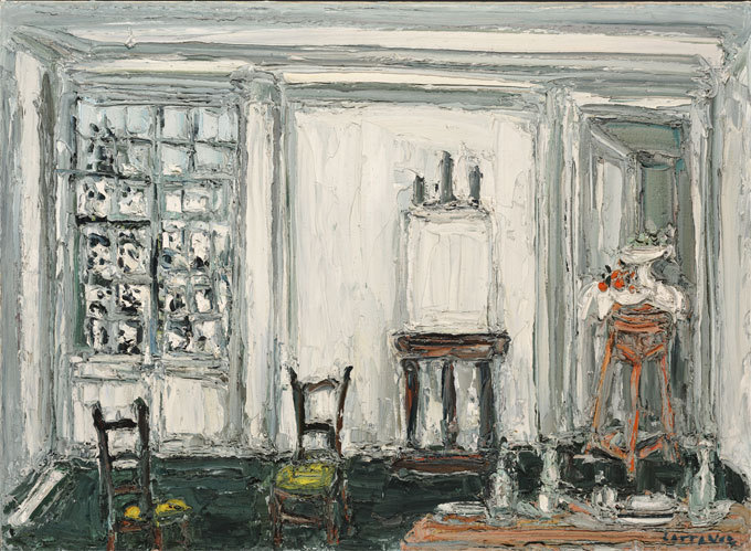 Cottavoz L'atelier en hiver, huile sur toile 73 x 100 cm Cottavoz L'atelier en hiver, huile sur toile 73 x 100 cm