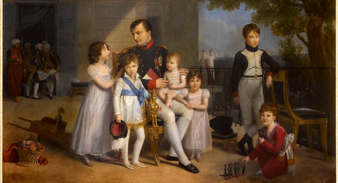 L’empereur Napoléon Ier et ses neveux et nièces sur la terrasse du château de Saint-Cloud. Louis Ducis (1775-1847) 1810 Huile sur toile L’empereur Napoléon Ier et ses neveux et nièces sur la terrasse du château de Saint-Cloud. Louis Ducis (1775-1847) 1810 Huile sur toile