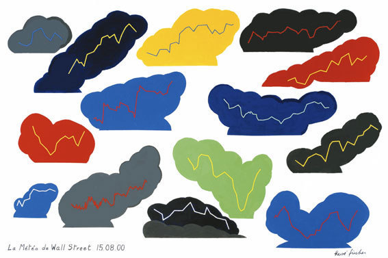 La Météo de Wall Street, peinture acrylique sur toile, 122 x 181 cm, 2000. La Météo de Wall Street, peinture acrylique sur toile, 122 x 181 cm, 2000.