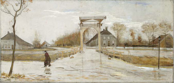 Vincent Van Gogh Pont basculant à Nieuw-Amsterdam Automne 1883, aquarelle sur papier, 40,3 x 82,2 cm. Collection Groninger Museum, Groningen © Collection Groninger Museum, Groningen