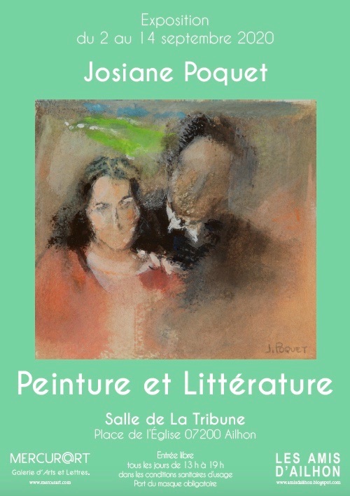 Ailhon (07). Peinture et Littérature, gouaches de Josiane Poquet, du 2 au 14 septembre 2020 Ailhon (07). Peinture et Littérature, gouaches de Josiane Poquet, du 2 au 14 septembre 2020
