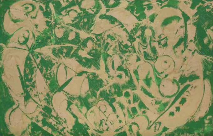 Lee Krasner Sirène, 1966 Huile sur toile 128,6 x 206,1 cm. Smithsonian Institution, Washington D.C. © The Pollock-Krasner Foundation.