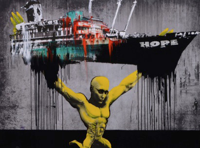 Marc Felten, Hope. Technique mixte, 200 x 150 cm. Courtesy Galerie Nicole Buck Marc Felten, Hope. Technique mixte, 200 x 150 cm. Courtesy Galerie Nicole Buck