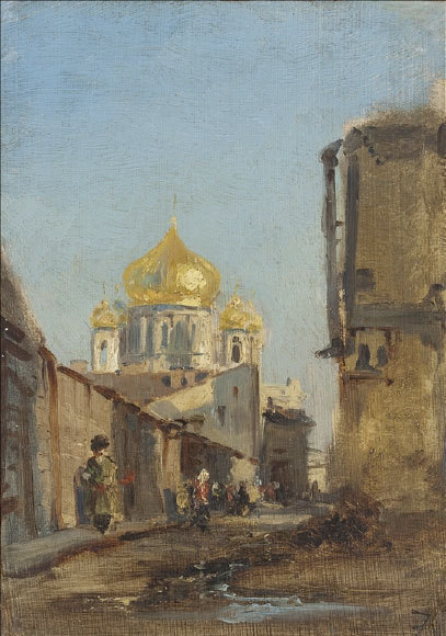 Tobolsk, Siberie, 1842. Huile sur toile 24x17 cm. Musée des Beaux-Arts de la Ville de Paris, Petit Palais © Petit Palais / Roger-Viollet