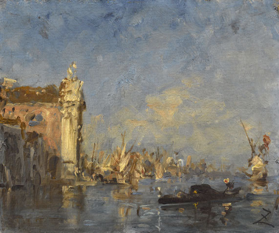 Venise, l’église de Crescuati 1870 - 1880. Huile sur carton 21.3x25.6 cm. Musée des Beaux-Arts de la Ville de Paris, Petit Palais © Petit Palais / Roger-Viollet Venise, l’église de Crescuati 1870 - 1880. Huile sur carton 21.3x25.6 cm. Musée des Beaux-Arts de la Ville de Paris, Petit Palais © Petit Palais / Roger-Viollet