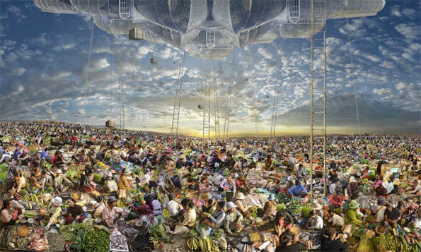 Exode 2, 2012, Jean-François Rauzier © Jean-François Rauzier Exode 2, 2012, Jean-François Rauzier © Jean-François Rauzier
