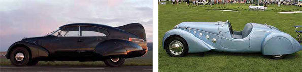 Peugeot « Andreau » 1936 et Peugeot Darl’Mat Competition © DR Peugeot « Andreau » 1936 et Peugeot Darl’Mat Competition © DR