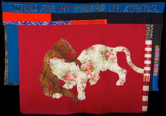 There are no tigers in Africa 2010, Assembled textiles, 170cm x 236cm