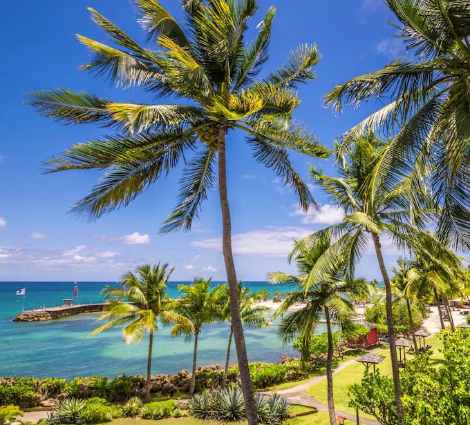 Jardin et plage de la Céole Beach © DR