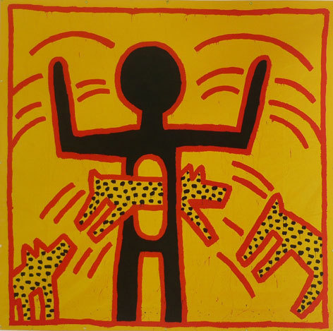 Keith Haring. Untitled,1982 Collection de son altesse Sheikha Salama bint Hamdan Al Nahyah © Keith Haring Foundation Keith Haring. Untitled,1982 Collection de son altesse Sheikha Salama bint Hamdan Al Nahyah © Keith Haring Foundation