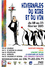 Hivernales du rire et du vin en Héraultais, du 8 au 23 février 2013