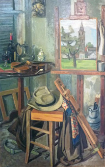 Dans l’atelier 1957 huile sur toile 143 x 92 cm © coll. musées de Menton, DE658