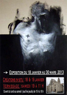 Benjamin Carbonne, Créations in situ / performances. Galerie d'art corps & âme et l'église St Paul de Nîmes, du 18 janvier au 30 mars 2013