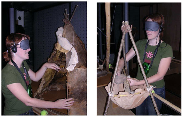 Ferme les yeux pour voir la Préhistoire. Exposition dans le noir pour voyants et malvoyants au musée de la préhistoire de Quinson, Alpes de Haute-Provence, du 8 février au 12 mai 2013