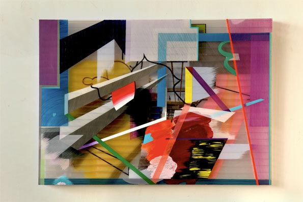 Atelier 3, 2012, mixed media on triplewall, 50 x 70 cm