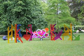 Installation des Sémaphores, Parc de Maison Blanche, Marseille 2011