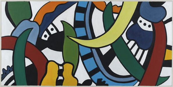 Fernand Léger, Projet pour une peinture murale "Vulcania", 1951, huile sur toile, donation Nadia et Georges Bauquier au musée national Fernand Léger © RMN-Grand Palais / Gérard Blot © ADAGP, Paris 2013