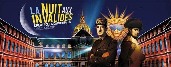 La Nuit aux Invalides. Spectacle monumental 3D du 18 avril au 7 mai 2013