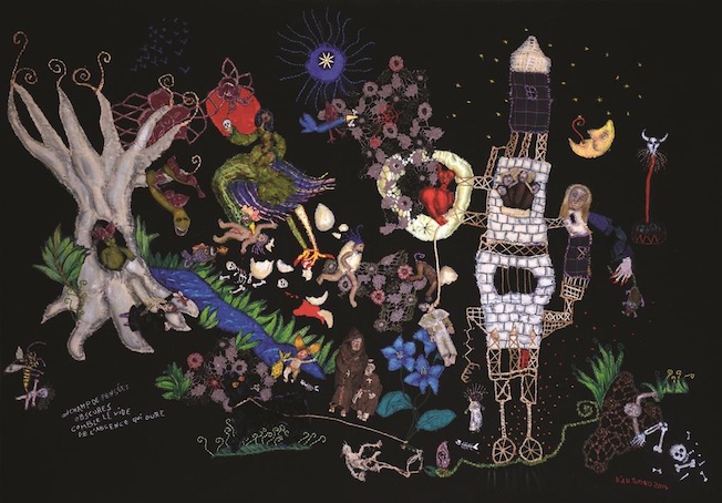 Barbara d’Antuono « Pensée obscure » -2014 Tableau textile Barbara d’Antuono « Pensée obscure » -2014 Tableau textile