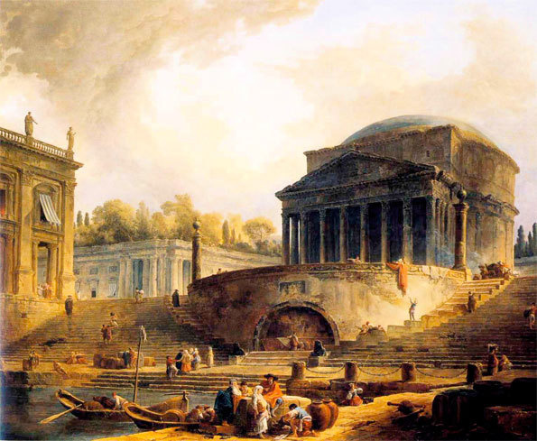 Hubert Robert, Le Port de Ripetta © Wikipedia