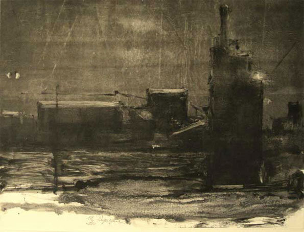 Didier Paquignon, Elbasan la nuit, 30,8 x 41, cm Didier Paquignon, Elbasan la nuit, 30,8 x 41, cm