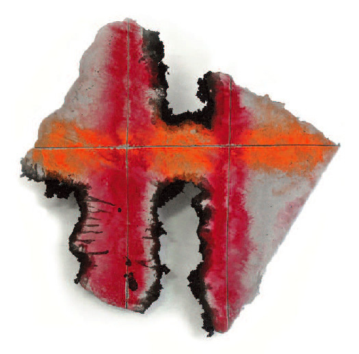 Martin Miguel : Sans titre, 2012 70 x 65 cm, ciment fibré, pigments purs, peinture noire (oxyde de noir, copeaux de bois, huile de lin, siccatif ) Martin Miguel : Sans titre, 2012 70 x 65 cm, ciment fibré, pigments purs, peinture noire (oxyde de noir, copeaux de bois, huile de lin, siccatif )