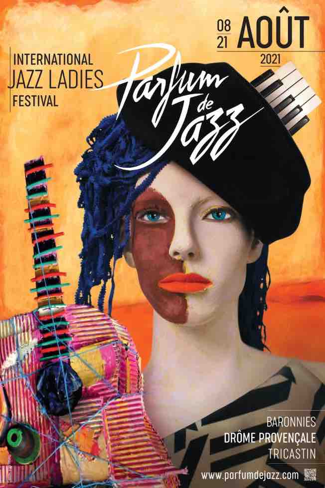 Drôme provençale, festival Parfum de jazz 2021, l'affiche signée Bruno Théry