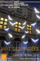 Nuit des Musées dans les Châteaux de la Drôme samedi 18 mai de 19h30 à 23h30