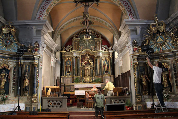 Chœur de l'église baroque des Contamines-Montjoie © Pierre Aimar