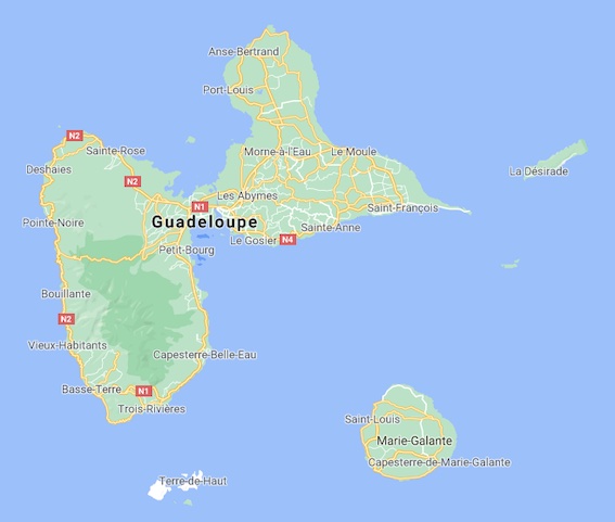 Guadeloupe © Google Maps