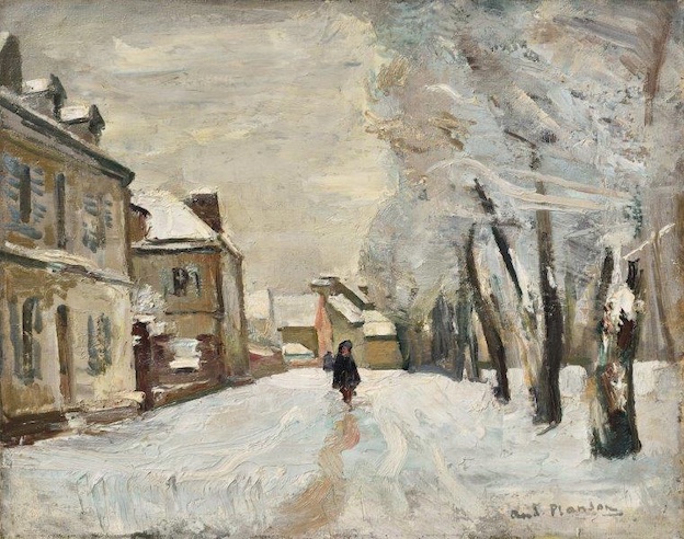 André PLANSON - La neige à La Ferté-sous-Jouarre, circa 1929