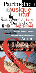 Concert gratuit du Bagad de Lann Bihoué à Autun (Bourgogne), le 14 septembre 2013