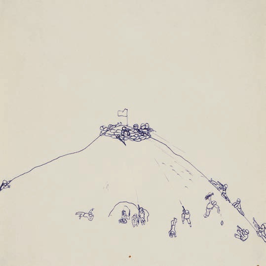 Philippe Favier, Hamburger Hill, 1980, stylo-bille sur papier © François Caterin © Adagp, Paris, 2020
