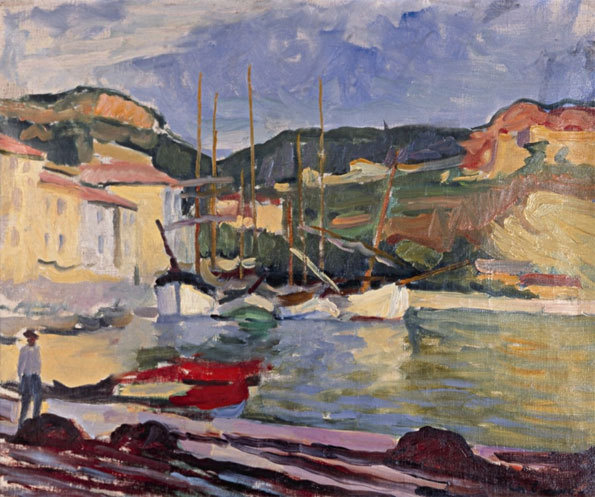Charles Camoin, Port de Cassis, huile sur toile 38 x 54 cm, Collection Fondation Bemberg (crédit : Fondation Bemberg)