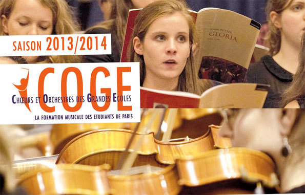 Le COGE Choeurs Orchestres Grandes Ecoles recrute en 2013 !