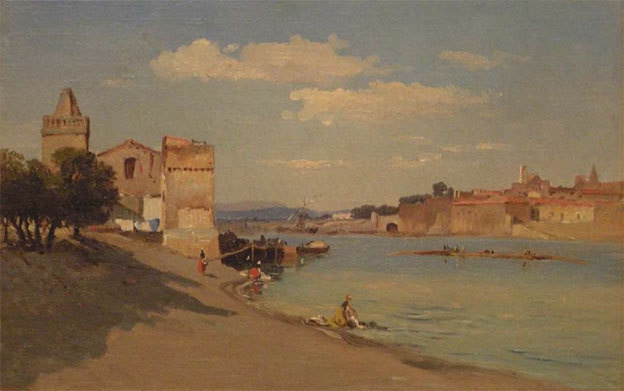 Max Monier de la Sizeranne. Le port d’Arles, 1860, huile sur toile, 34 x 49,5 cm, collection Château-musée de Tournon Max Monier de la Sizeranne. Le port d’Arles, 1860, huile sur toile, 34 x 49,5 cm, collection Château-musée de Tournon