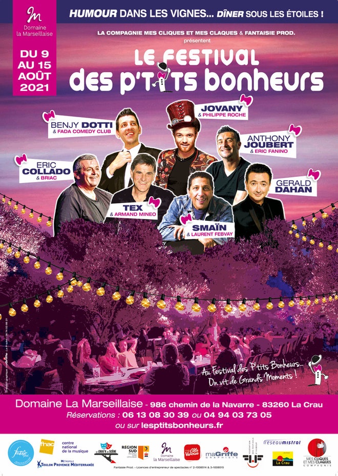 La Crau (83), Festival « Les P'tits Bonheurs » du 9 au 15 août 2021