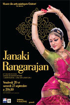 Janaki Rangarajan et ses musiciens. Danse bharatanatyam « Samviksana – une exploration », Musée Guimet, Paris, les 20 et 21 septembre 2013