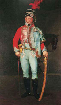 Francisco de Goya Portrait de Pantaleón Pérez de Nenín 1808 Huile sur toile 206 x 125 cm Signée et datée dans le coin inférieur droit sur le sabre Collection B.B.V.A. Francisco de Goya Portrait de Pantaleón Pérez de Nenín 1808 Huile sur toile 206 x 125 cm Signée et datée dans le coin inférieur droit sur le sabre Collection B.B.V.A.