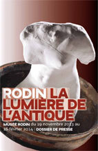 Exposition Rodin, la lumière de l’antique, musée rodin, Paris, du 19 novembre au 16 février 2014