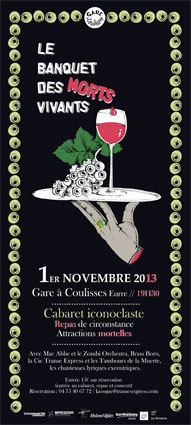Banquet des morts vivants à La Gare à Coulisses, Eurre (Drôme), le 1er novembre 2013 Banquet des morts vivants à La Gare à Coulisses, Eurre (Drôme), le 1er novembre 2013